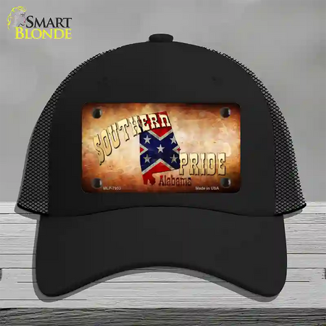 Southern Pride Alabama Novelty License Plate Hat Mesh / Black