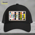 Gypsy Soul Wood License Plate Art Novelty License Plate Hat Mesh / Black