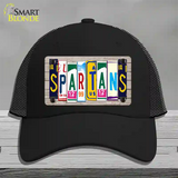 Spartans Wood License Plate Art Novelty License Plate Hat Mesh / Black