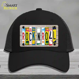 Rock N Roll Wood License Plate Art Novelty License Plate Hat Mesh / Black