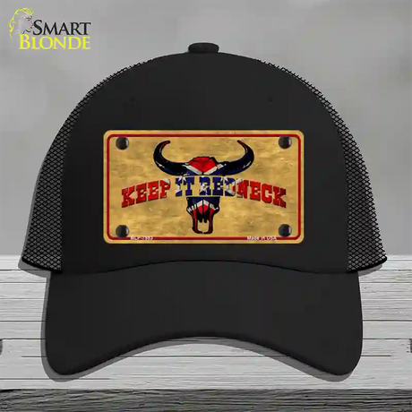 Keep It Redneck Novelty License Plate Hat Mesh / Black