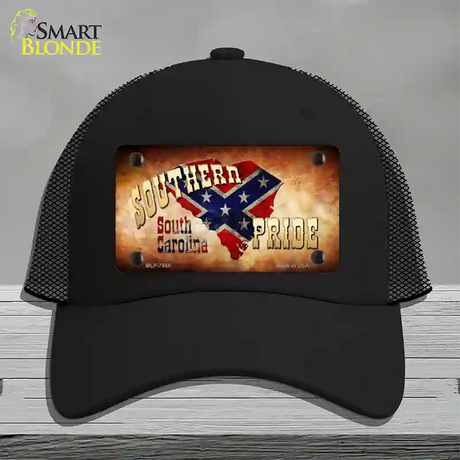 Southern Pride South Carolina Novelty License Plate Hat Mesh / Black