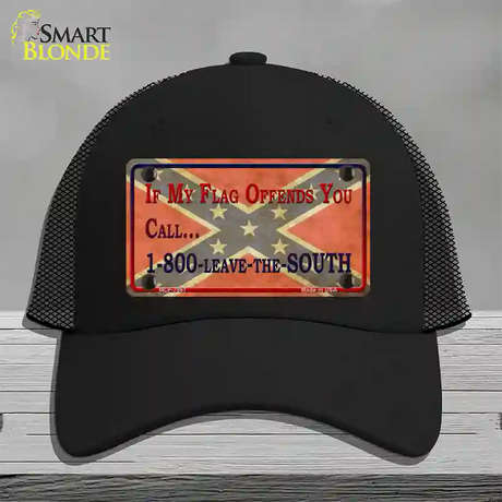 Leave The South Novelty License Plate Hat Mesh / Black