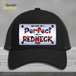 Perfect Redneck Novelty License Plate Hat Mesh / Black