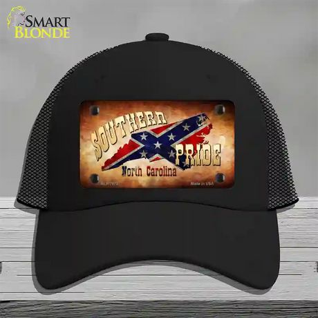 Southern Pride North Carolina Novelty License Plate Hat Mesh / Black