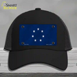 First Confederate Flag 7 Stars Novelty License Plate Hat Mesh / Black