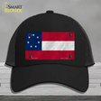 Confederate Flag First 7 Stars Novelty License Plate Hat Mesh / Black