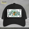 Cape Coral Florida Novelty License Plate Hat Mesh / Black