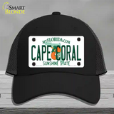 Cape Coral Florida Novelty License Plate Hat Mesh / Black