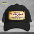 Country Gal Wrong Novelty License Plate Hat Mesh / Black