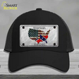 American Rebel Map Novelty License Plate Hat Mesh / Black