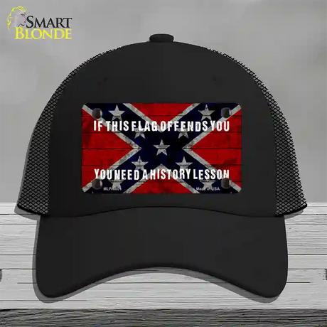 History Lesson Novelty License Plate Hat Mesh / Black