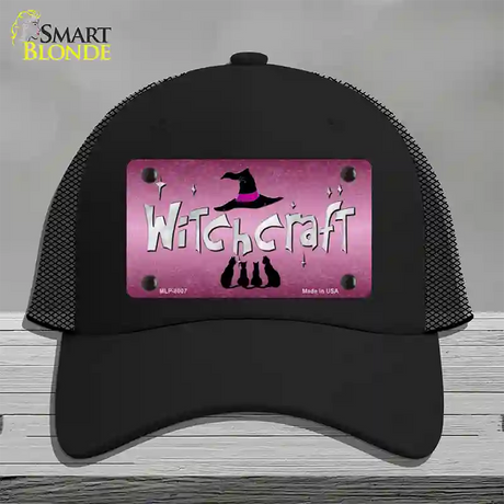 Witchcraft Novelty License Plate Hat Mesh / Black