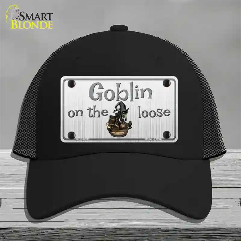 Goblin On The Loose Novelty License Plate Hat Mesh / Black