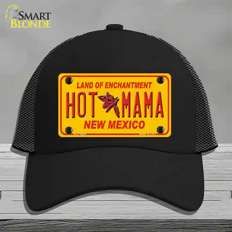 New Mexico Hot Mama Novelty License Plate Hat Mesh / Black