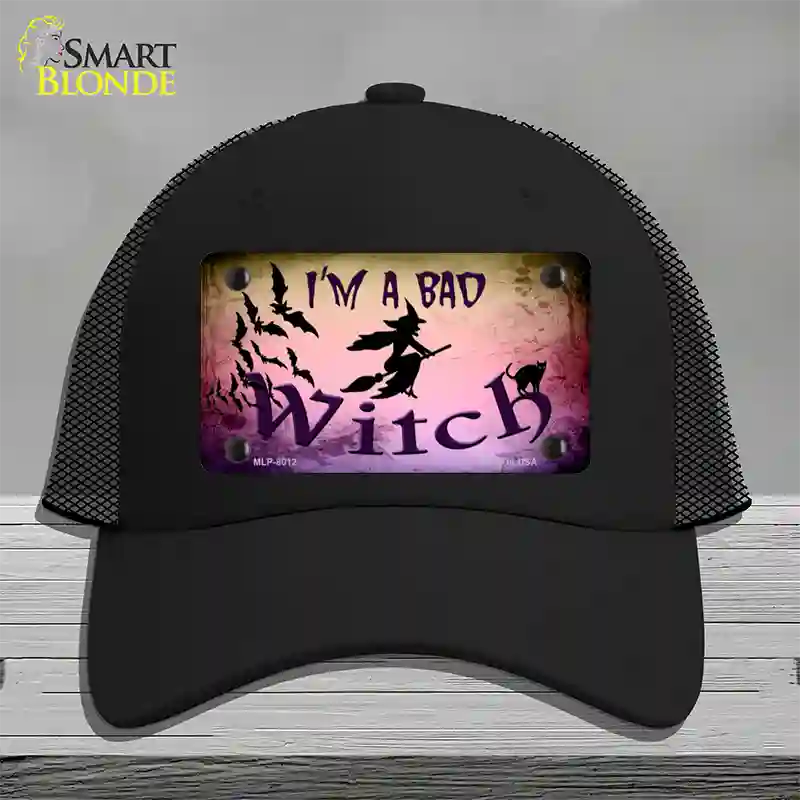 Im A Bad Witch Novelty License Plate Hat Mesh / Black