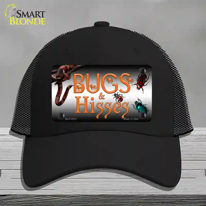 Bugs & Hisses Novelty License Plate Hat Mesh / Black