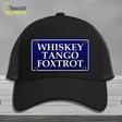 Whiskey Tango Foxtrot Novelty License Plate Hat Mesh / Black