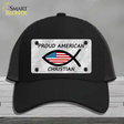 Proud American Christian Novelty License Plate Hat Mesh / Black