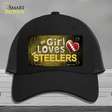 This Girl Loves Her Steelers Novelty License Plate Hat Mesh / Black