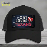 This Girl Loves Her Texans Novelty License Plate Hat Mesh / Black