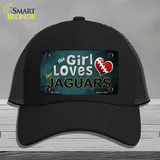 This Girl Loves Her Jaguars Novelty License Plate Hat Mesh / Black