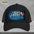 This Girl Loves Her Lions Novelty License Plate Hat Mesh / Black