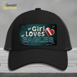 This Girl Loves Her Eagles Novelty License Plate Hat Mesh / Black