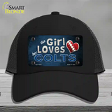 This Girl Loves Her Colts Novelty License Plate Hat Mesh / Black