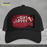 This Girl Loves Her Chiefs Novelty License Plate Hat Mesh / Black