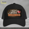 This Girl Loves Her Browns Novelty License Plate Hat Mesh / Black