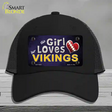 This Girl Loves Her Vikings Novelty License Plate Hat Mesh / Black