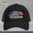 This Girl Loves Her Chargers Novelty License Plate Hat Mesh / Black