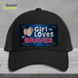 This Girl Loves Her Braves Novelty License Plate Hat Mesh / Black