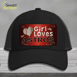 This Girl Loves Her Astros Novelty License Plate Hat Mesh / Black