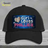 This Girl Loves Her Phillies Novelty License Plate Hat Mesh / Black