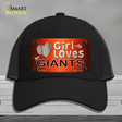 This Girl Loves Her Giants Baseball Novelty License Plate Hat Mesh / Black