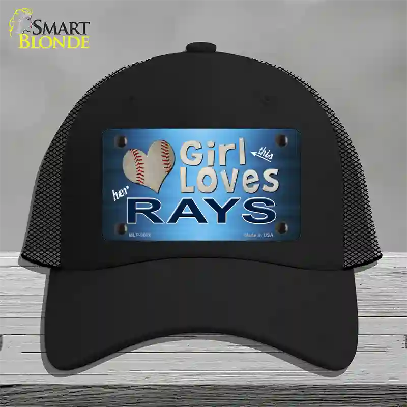 This Girl Loves Her Rays Novelty License Plate Hat Mesh / Black