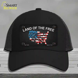 Land Of The Free Novelty License Plate Hat Mesh / Black