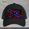 Confederate Flag Foiled Novelty License Plate Hat Mesh / Black