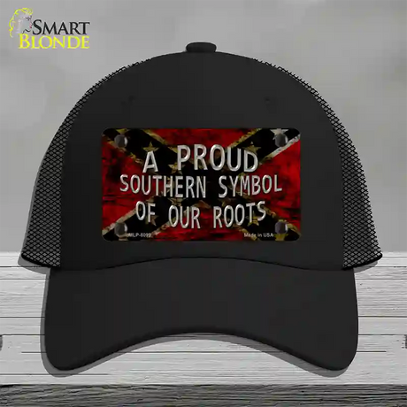 Symbol Of Our Roots Novelty License Plate Hat Mesh / Black