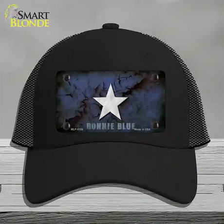 Bonnie Blue Star Novelty License Plate Hat Mesh / Black