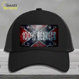 100% Redneck Confederate Novelty License Plate Hat Mesh / Black