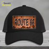 Route 66 Rusty Novelty License Plate Hat Mesh / Black