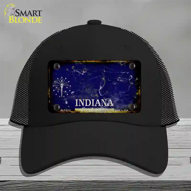 Inidana Rusty Blank Novelty License Plate Hat Mesh / Black