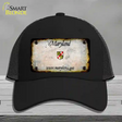 Maryland Rusty Blank Novelty License Plate Hat Mesh / Black