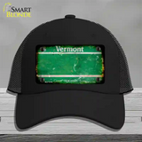 Vermont Rusty Blank Novelty License Plate Hat Mesh / Black