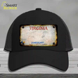 Virginia Rusty Blank Novelty License Plate Hat Mesh / Black