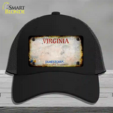 Virginia Rusty Blank Novelty License Plate Hat Mesh / Black