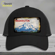 Washington Rusty Blank Novelty License Plate Hat Mesh / Black